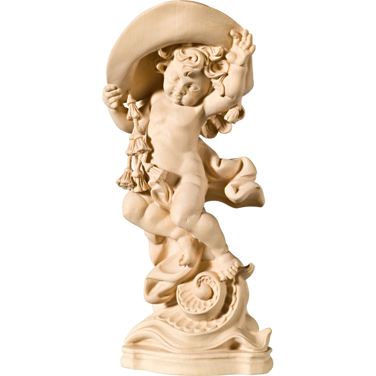 Ángel cardenal en pedestal